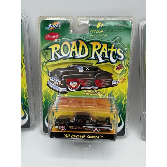 Jada Road Rats 1:64 Chevy Set of 5 NIP 2002 Diecast Rubber Tires Rare - Picture 3 of 8